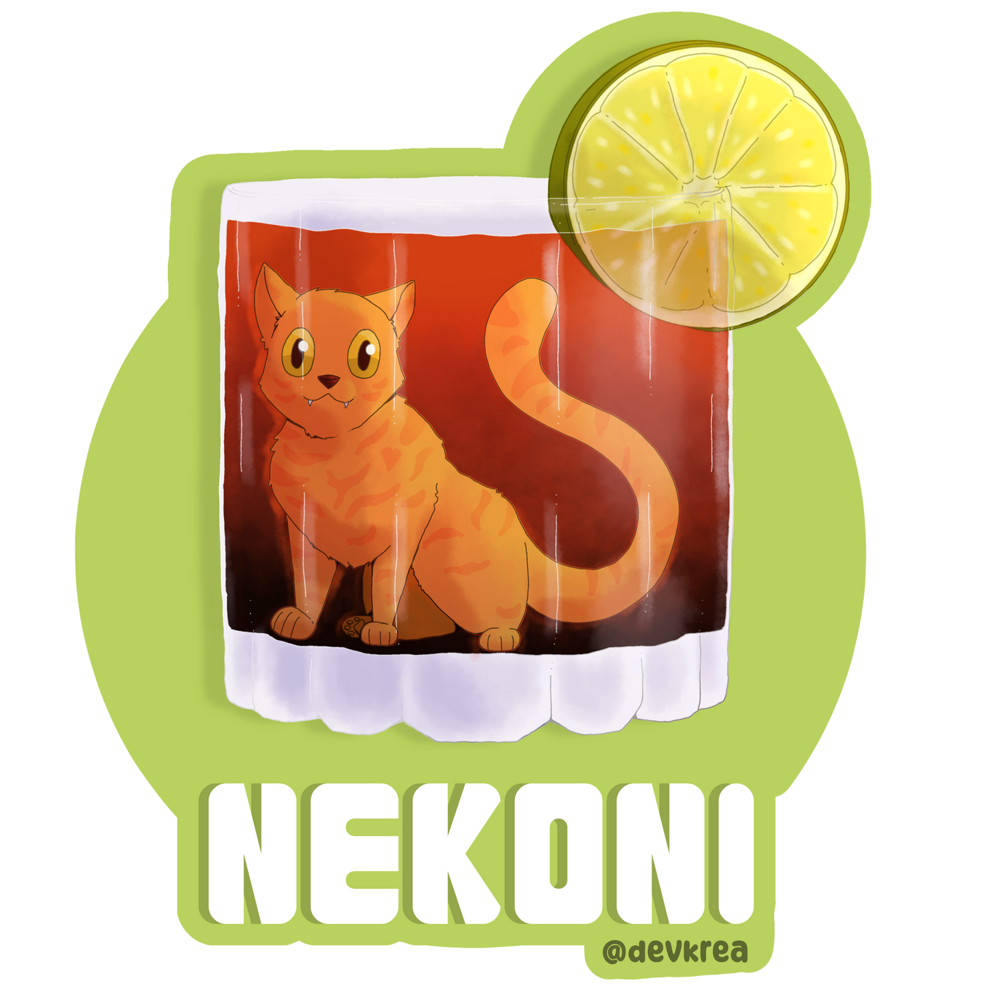 Nekoni | 3" Vinyl | Cat-tail Sticker | Deviant Kreations