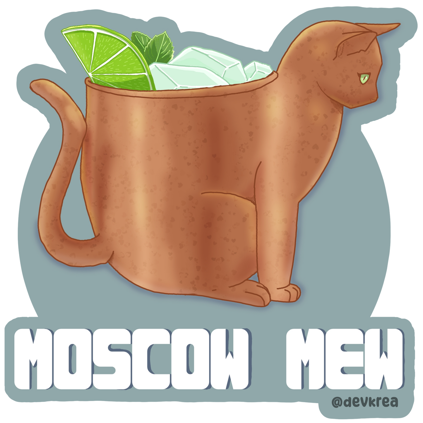 Moscow Mew | 3" Vinyl | Cat-tail Sticker | Deviant Kreations