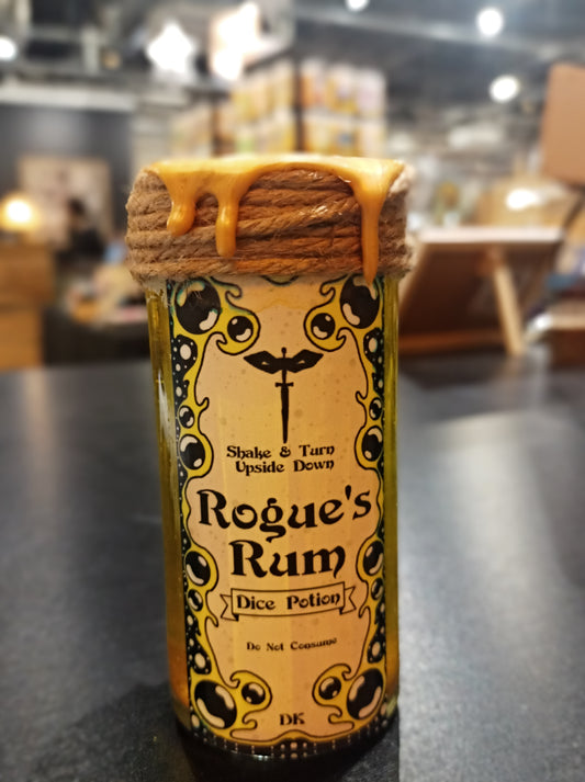 Rogue's Rum Floating Dice Potion | TTRPG | Deviant Kreations - Deviantkreations