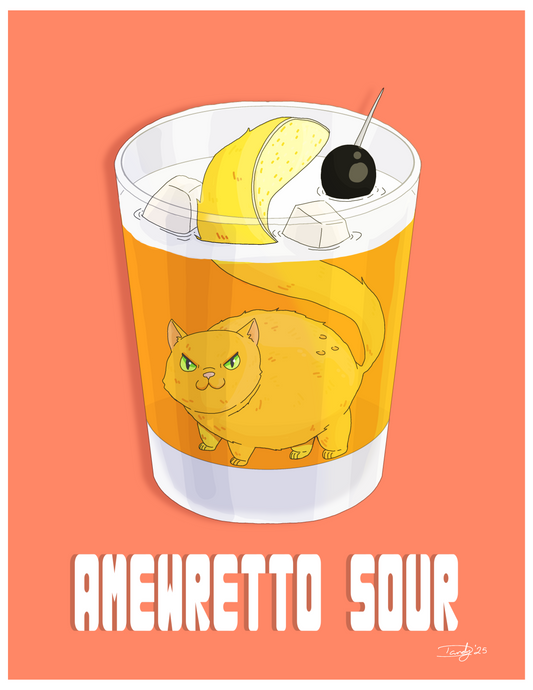 Cat-Tail Postcard | 5"x7" | Deviant Kreations