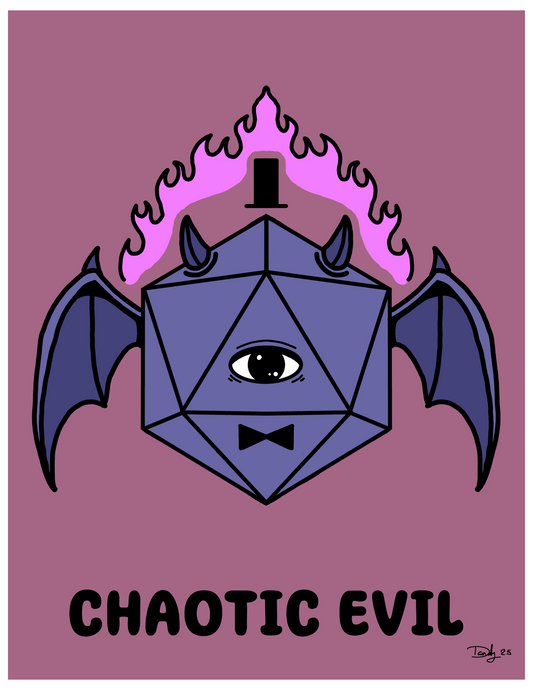 Chaotic Evil Print | Satin 8.5"x11" | Deviant Kreations