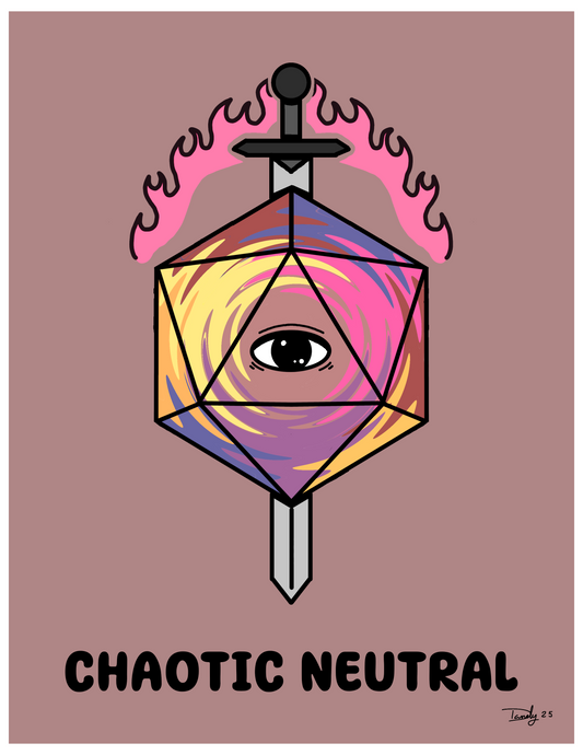 Chaotic Neutral Print | Satin 8.5"x11" | Deviant Kreations