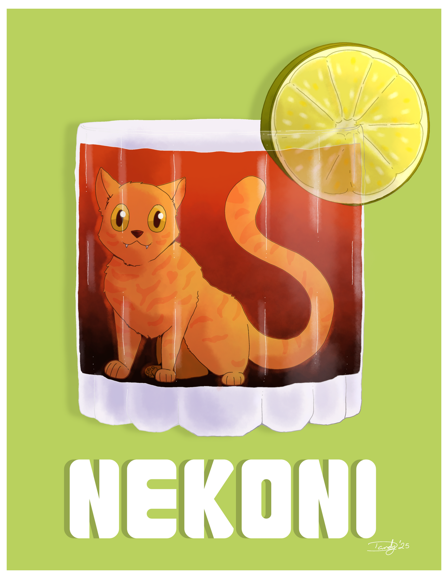 Nekoni Cat-tail | Satin 8.5"x11"  Print | Deviant Kreations