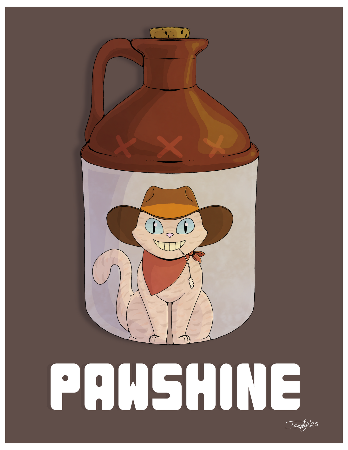 Pawshine Cat-tail | Satin 8.5"x11"  Print | Deviant Kreations