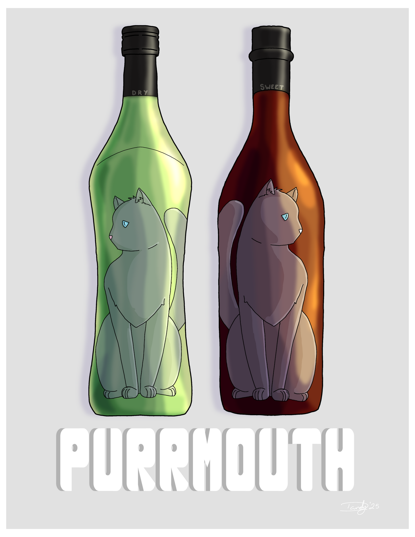 Purrmouth Cat-tail | Satin 8.5"x11"  Print | Deviant Kreations