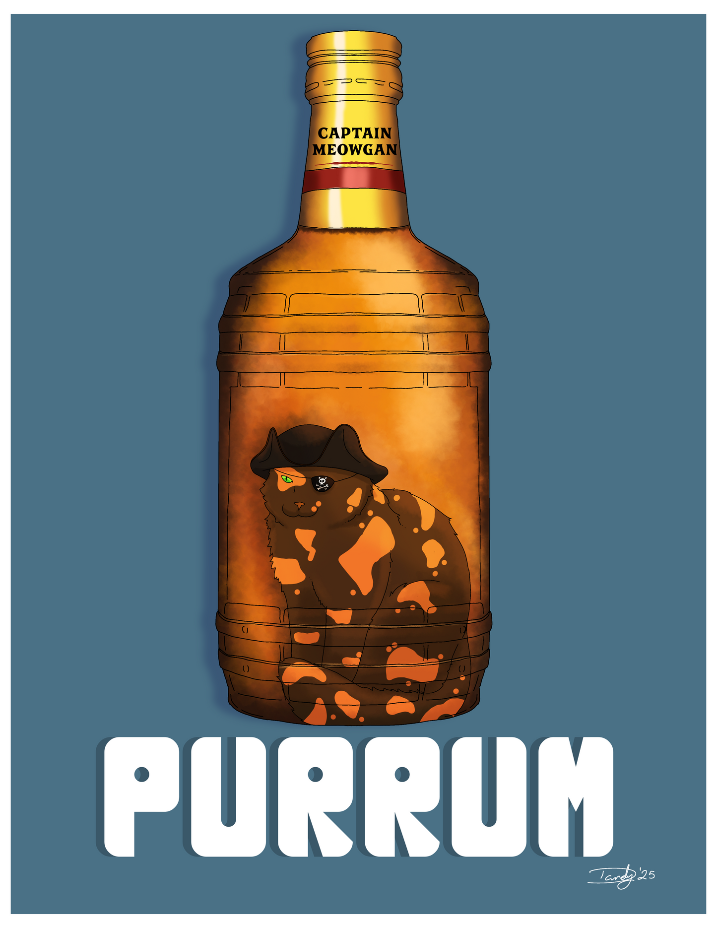 Purrum Cat-tail | Satin 8.5"x11"  Print | Deviant Kreations