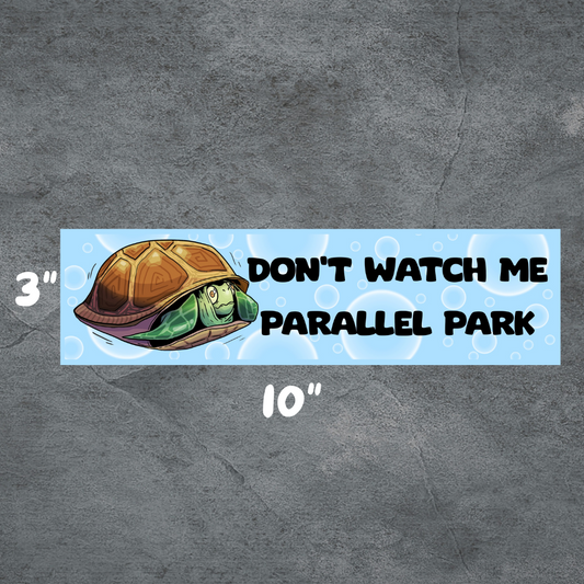 Parallel Parking | 3"x10" Matte Bumper Sticker | Deviant Kreations