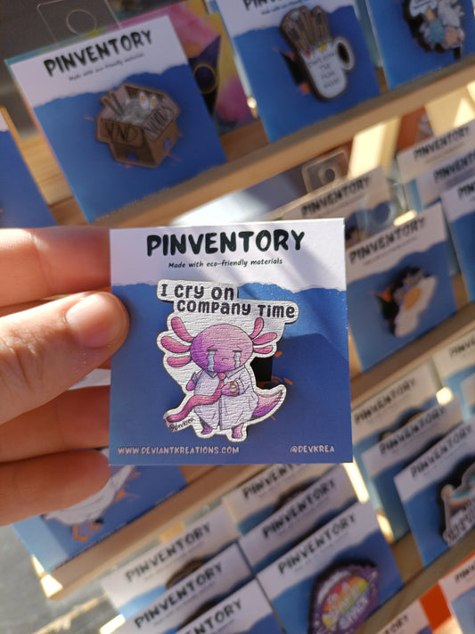 Don't wanna work | 1.5" Wooden Pin | Deviant Kreations