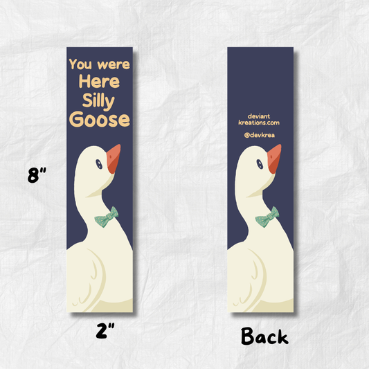 Silly Reader | Bookmark | 2"x8" UV coated Glossy | Deviant Kreations