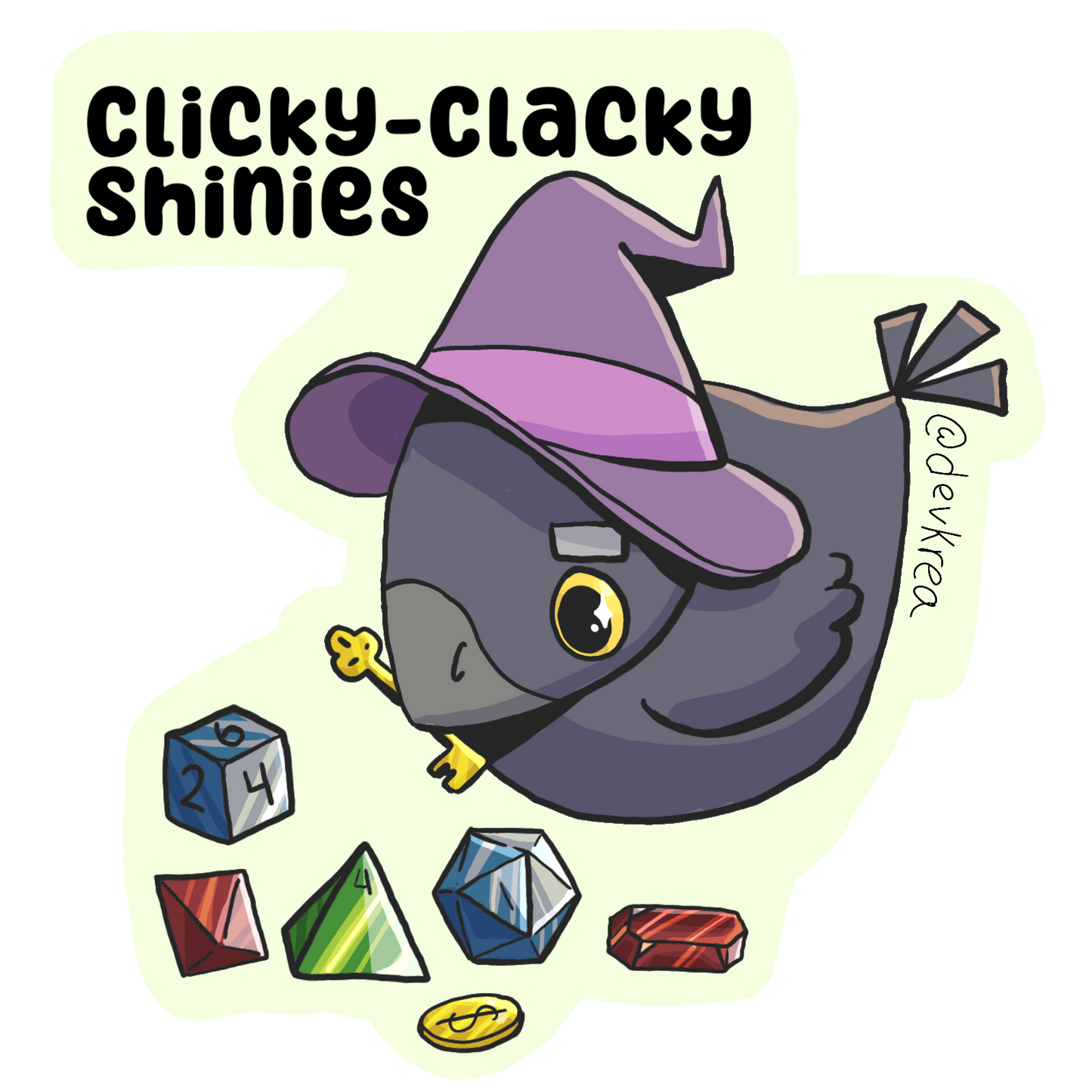 PREORDER Clicky-clacky Crow 3" | Deviant Kreations