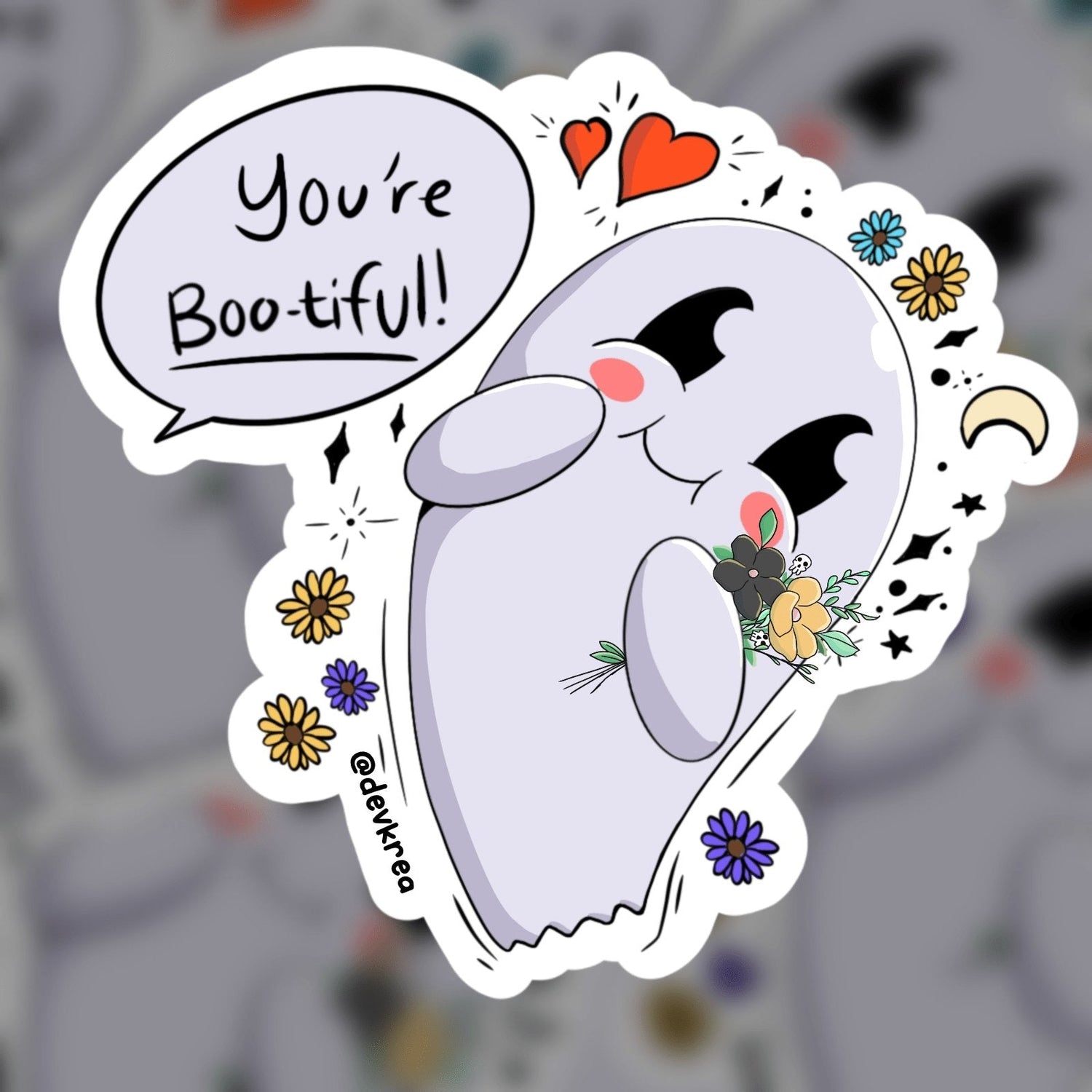 Boo-tiful Sticker | 3" | DevKrea - Deviantkreations