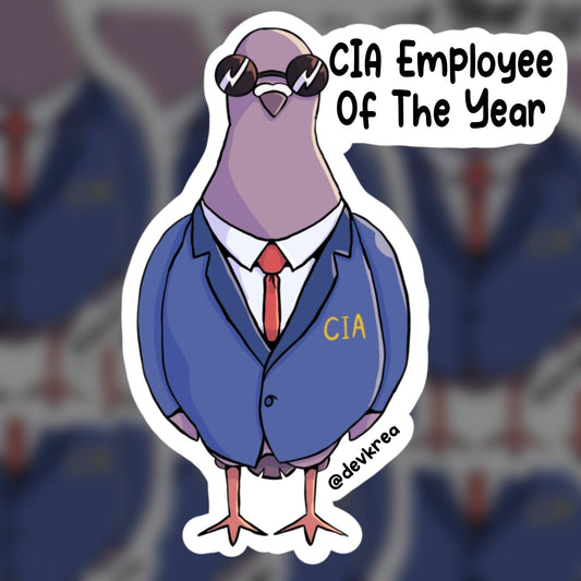 CIA Pigeon Sticker | 3" | DevKrea - Deviantkreations