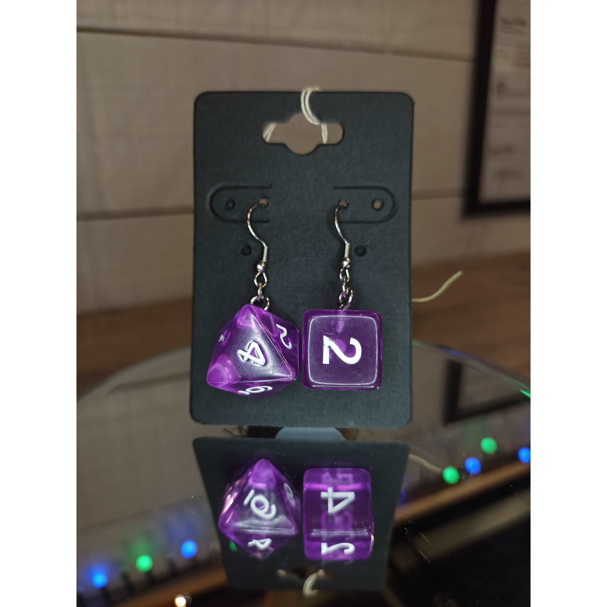 D6 and D8 Dice Earrings | Jewelry | Deviant Kreations - Deviantkreations