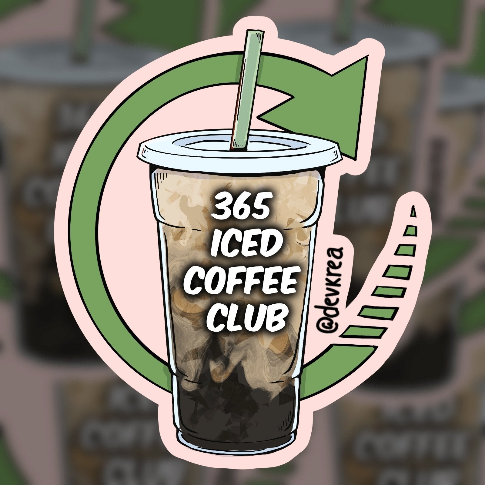 Daily Ice Coffee Vinyl Sticker | 3" | Deviant Kreations