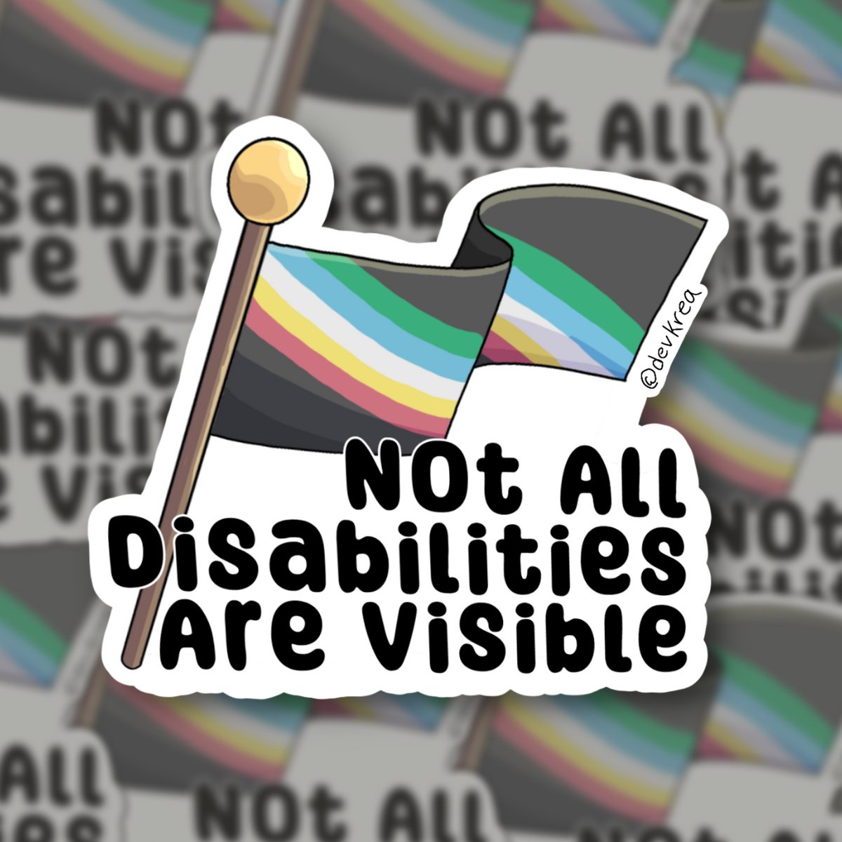Disability Pride Awareness Sticker | 3" | Deviant Kreations - Deviantkreations