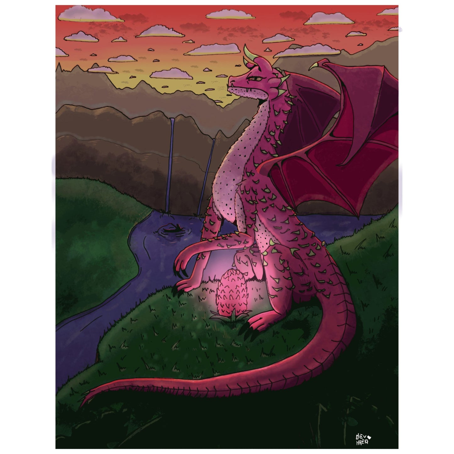 Dragon Fruit Print | DevKrea - Deviantkreations