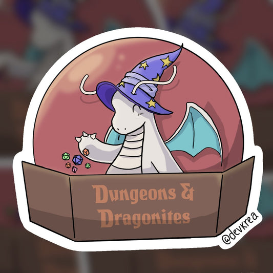 Dungeons Dragon 3" Vinyl Sticker | Deviant Kreations - Deviantkreations