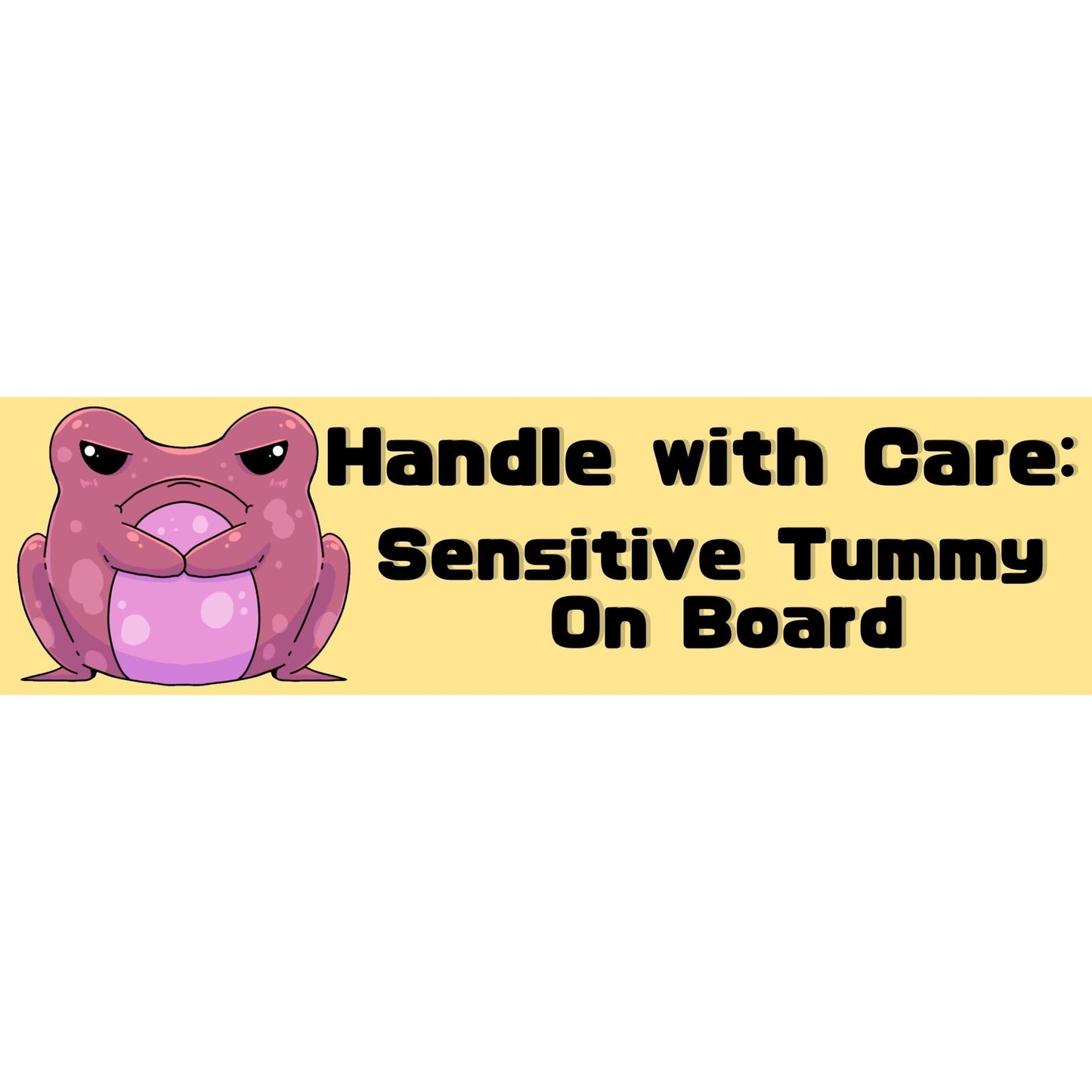Handle With Care Bumper-Sticker | 3"x11" | Deviant Kreations - Deviantkreations