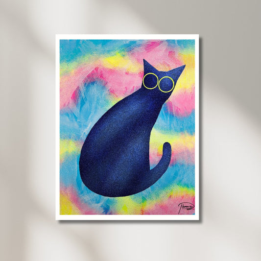 Into the Void Cat Print | 8.5"x11" | Wall Art | Apollonian Art | Deviant Kreations - Deviantkreations