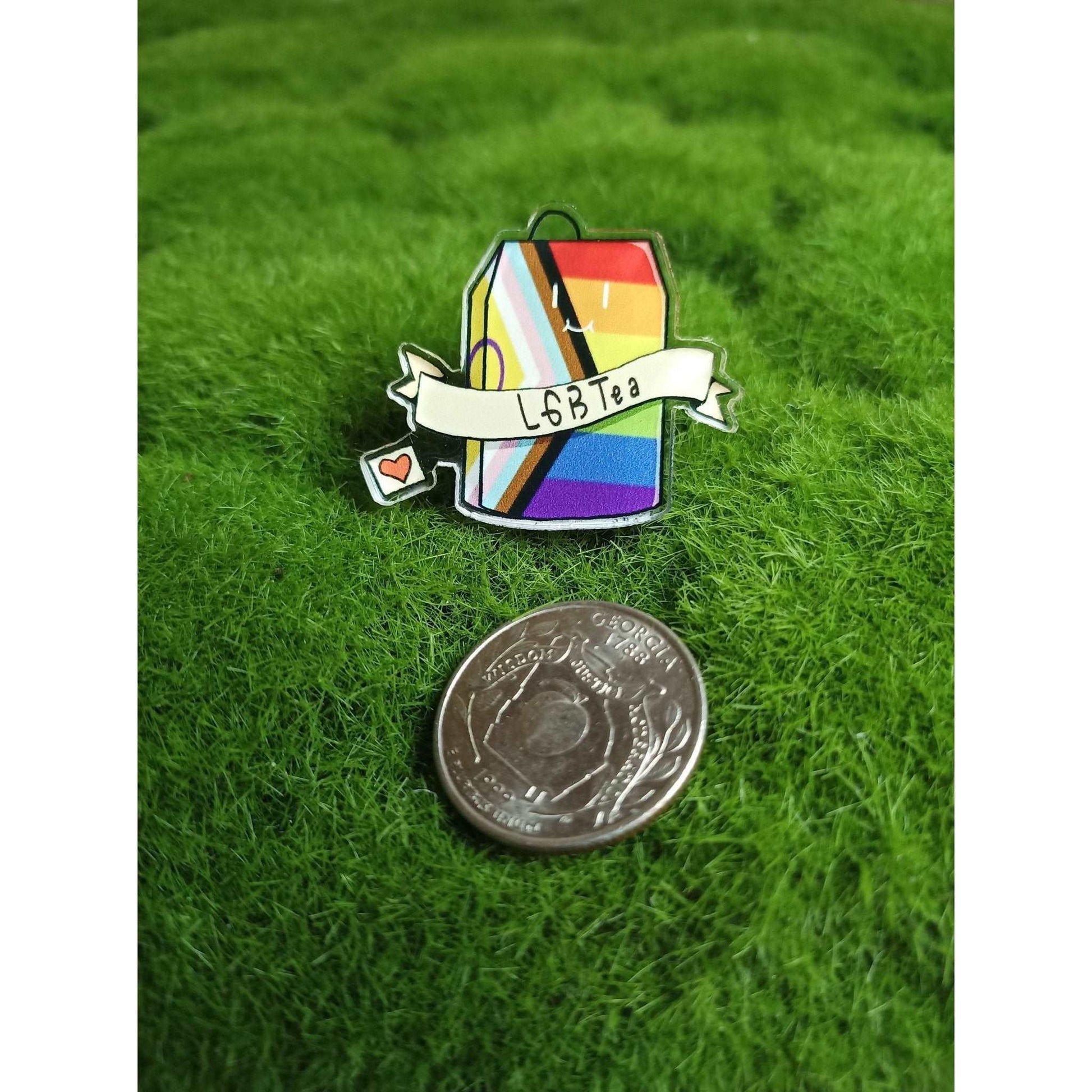 LGBTea Acrylic Pin | DevKrea - Deviantkreations