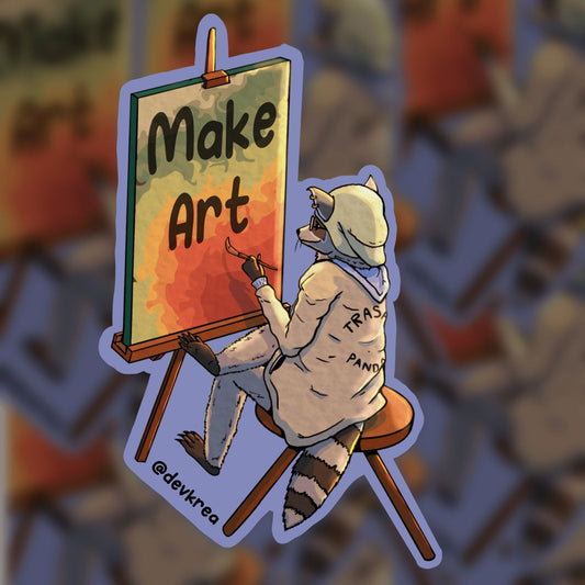 Make Art Sticker | 3" | DevKrea - Deviantkreations