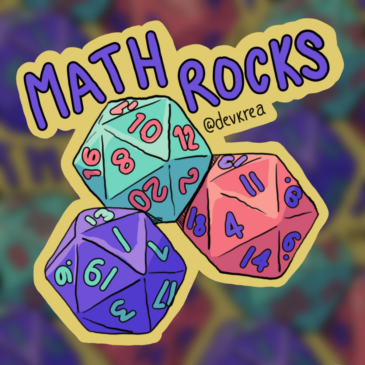 Math rocks 3" Vinyl Sticker  | Deviant Kreations - Deviantkreations