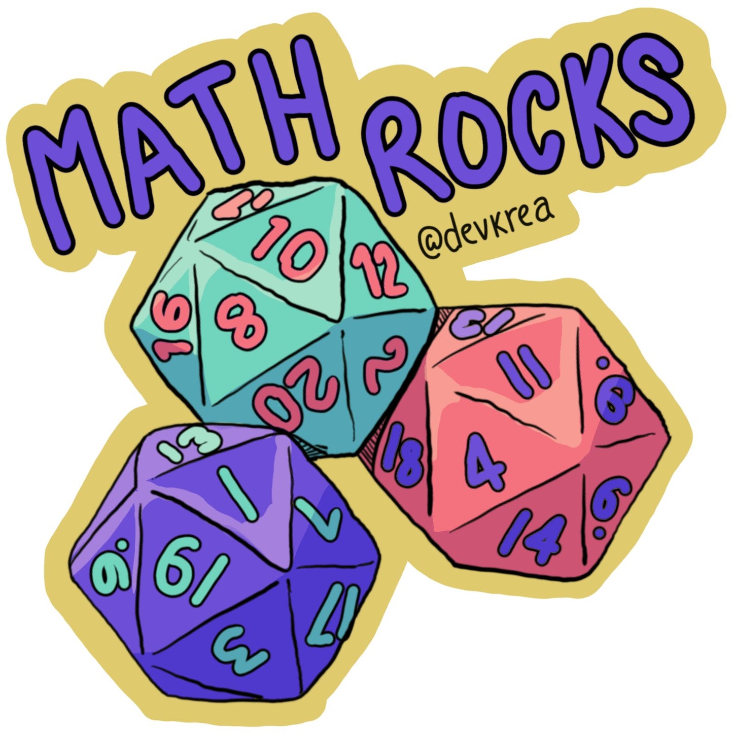 Math Rocks Iron On Patch | Deviant Kreations - Deviantkreations
