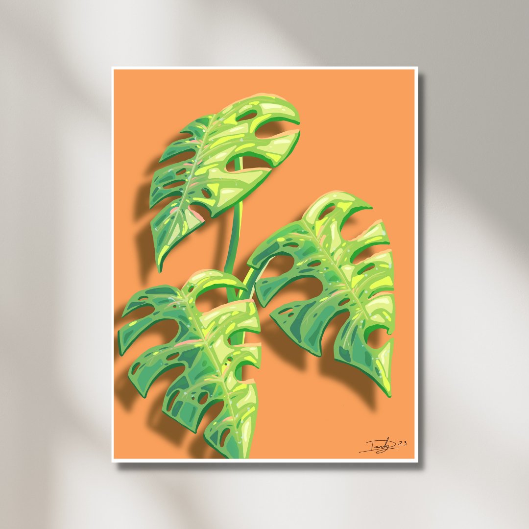 Monstera Print | Wall Art | 8.5"x11" - 12"x18" | Deviant Kreations - Deviantkreations