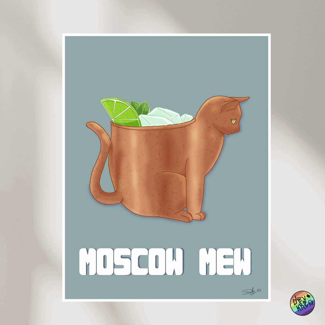 Moscow Mew Print Cat-Tail | 8.5"x11" - 12"x18" | Deviant Kreations - Deviantkreations
