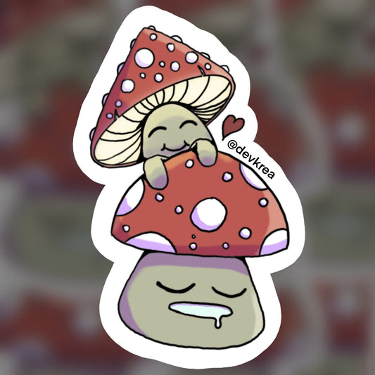 Mushroom Buds Sticker | 3" | DevKrea - Deviantkreations