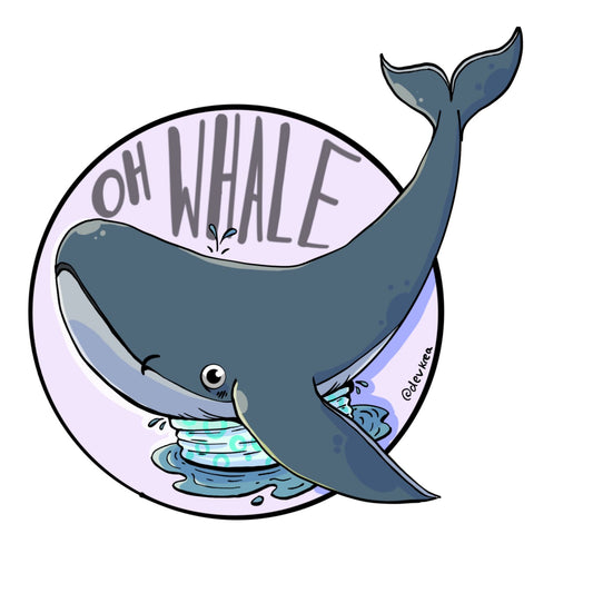 Oh Whale 3" Magnet | Deviant Kreations - Deviantkreations