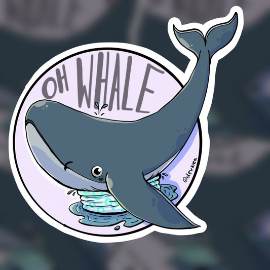 Oh Whale Sticker | 3" | DevKrea - Deviantkreations