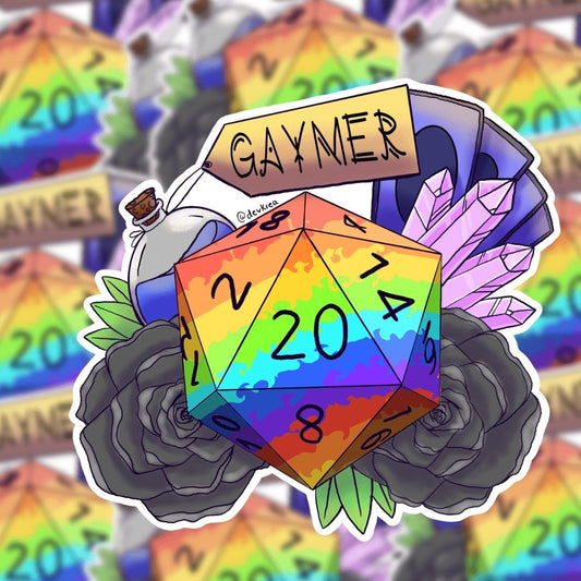 Pride Gaymer Dice Sticker | 3" | DevKrea - Deviantkreations