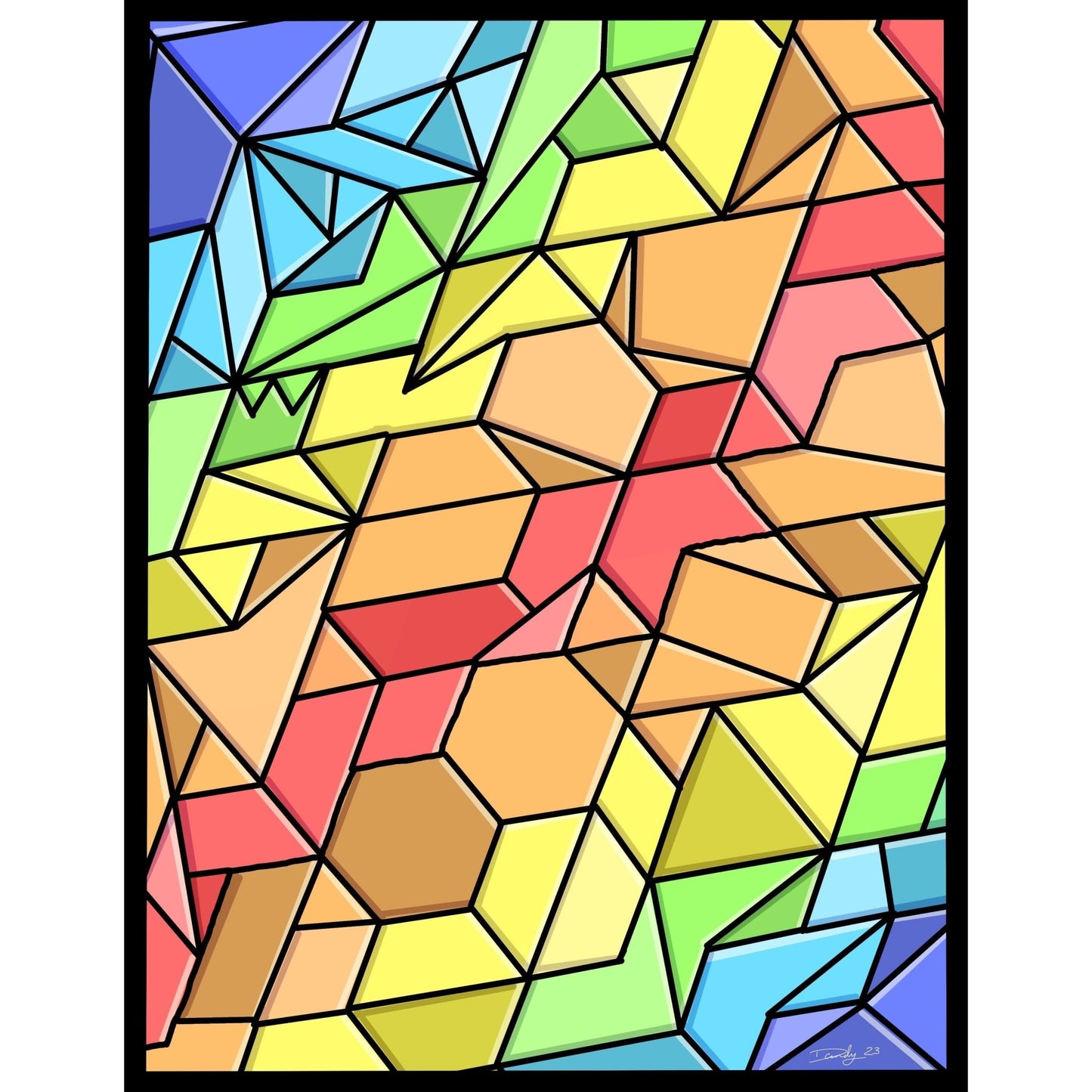 Rainbow Stained Glass Print | Wall Art | 8.5"x11" | Deviant Kreations - Deviantkreations