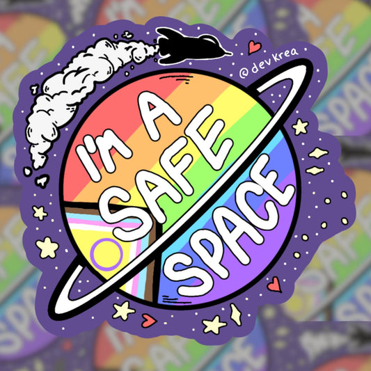 Safe Space 3" Vinyl Sticker | Deviant Kreations - Deviantkreations