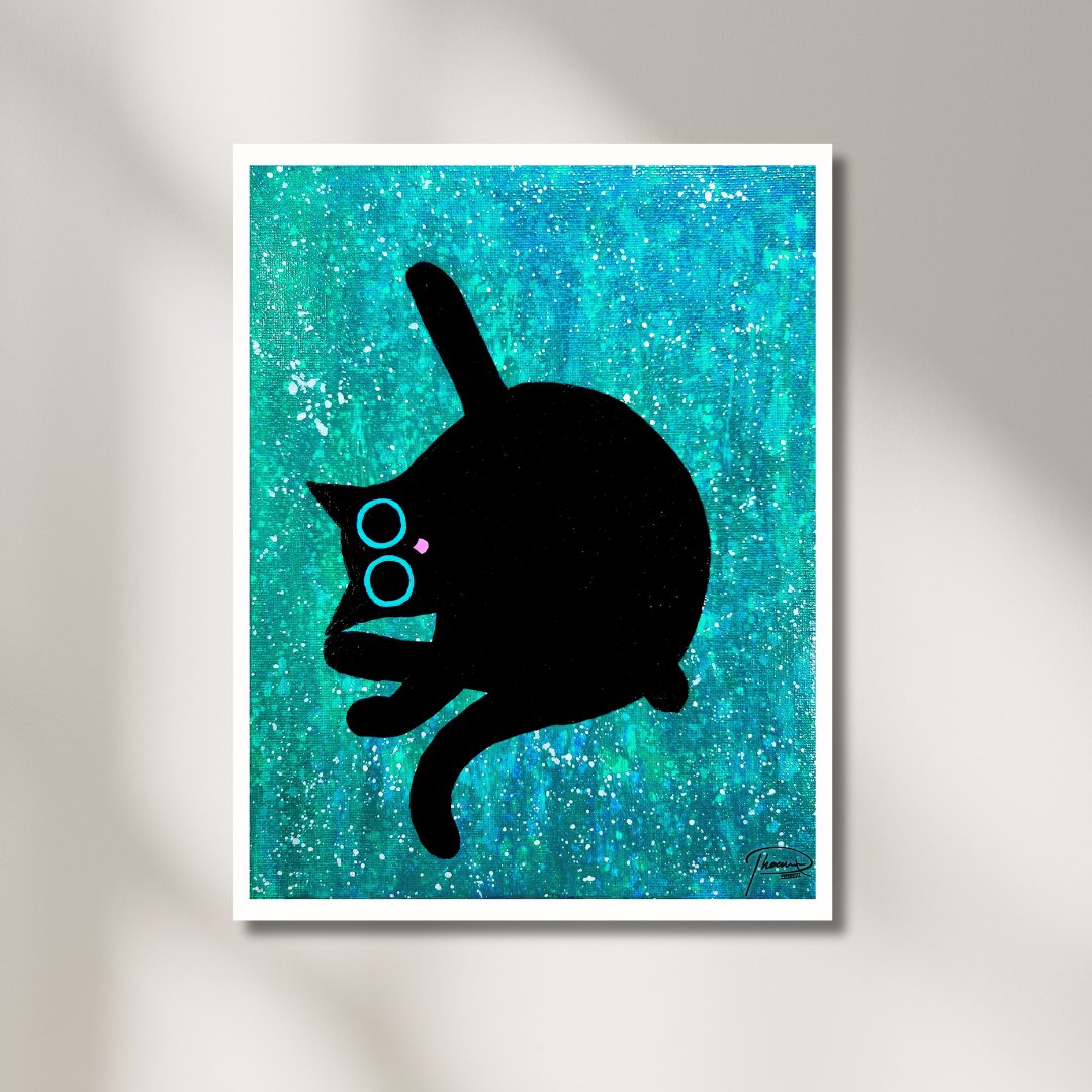 Silly Void Cat Print | 8.5"x11" | Wall Art | Apollonian Art | Deviant Kreations - Deviantkreations