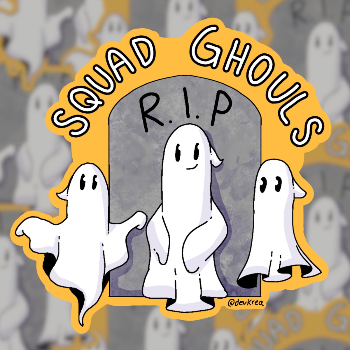 Squad Ghouls 3" Vinyl Sticker | Deviant Kreations - Deviantkreations