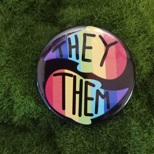 They / Them Pronoun Button | DevKrea - Deviantkreations
