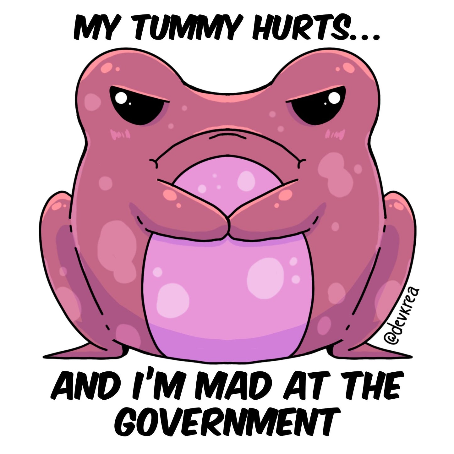 Tummy Hurts 3" Magnet | Deviant Kreations - Deviantkreations