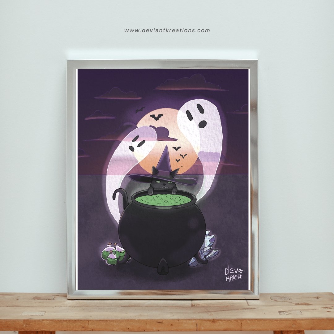 Witches Familiar Print | DevKrea - Deviantkreations